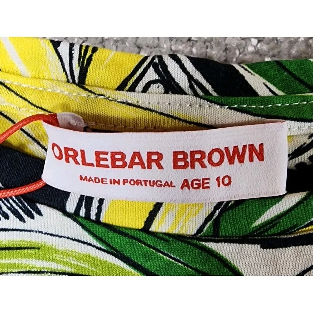 Orlebar Brown Jimmy‎ Top Banana Shirt Kids Age 10 Yellow Green 100% Cotton NEW